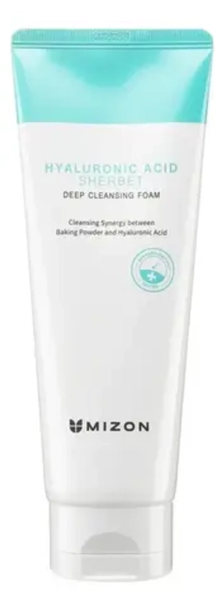 MIZON Глубокоочищающая пенка для умывания с гиалуроновой кислотой - HYALURONIC ACID SHERBET DEEP CLEANSING FOAM ,150мл