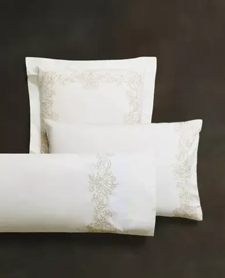 ZARA HOME НАВОЛОЧКА С ВЫШИВКОЙ, ЖЕЛТОВАТО-БЕЛЫЙ