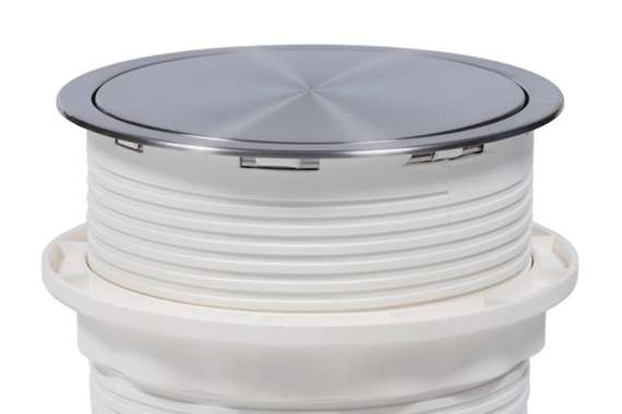 Блок розеток выдвижной вертикальный (3 розетки, USB-A, USB-C) G10703N-2AC.N Серебро/Белый d135