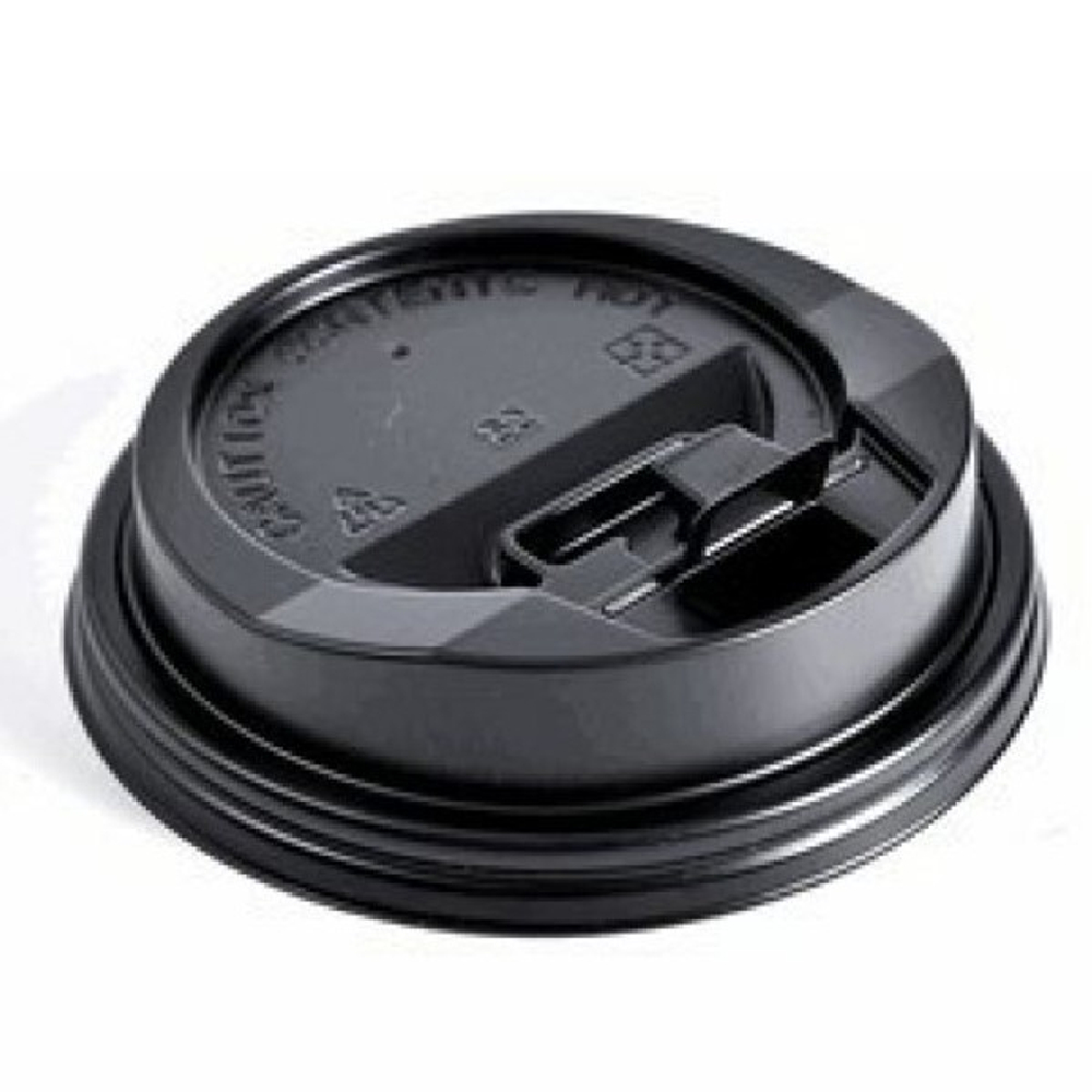 Крышка С ПИТЕЙНИКОМ d=90 ЧЕРНАЯ (комплект 100 шт)