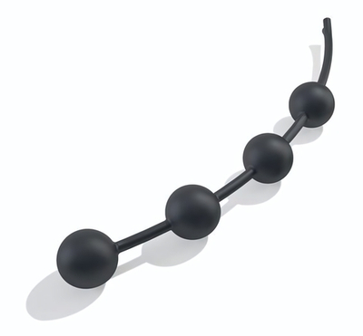 Большая анальная цепочка для электростимуляции Booty Garland L - 40 см. (Цвет: черный)