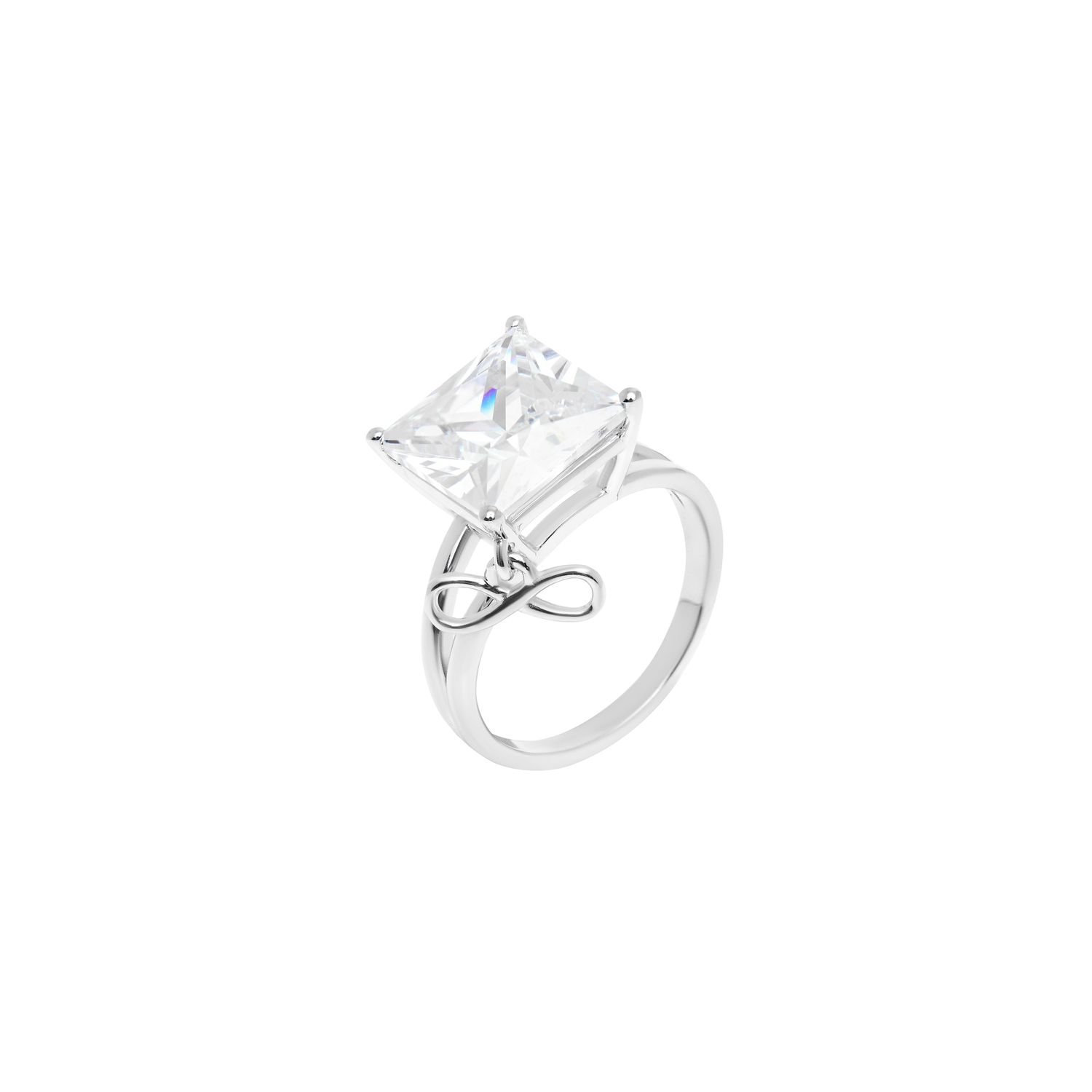Кольцо Crystal Square Infinity Ring