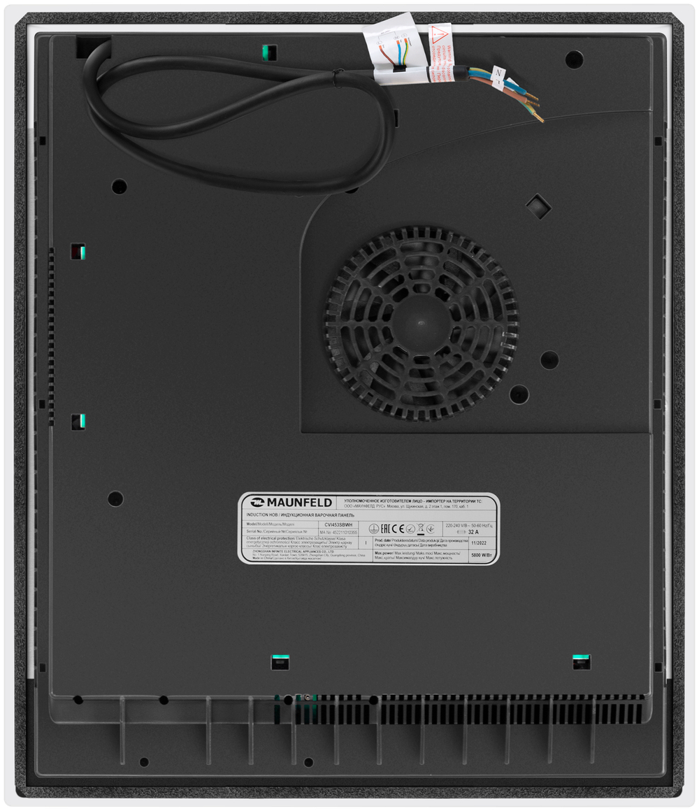 Встраиваемая индукционная варочная панель Maunfeld CVI453SWH