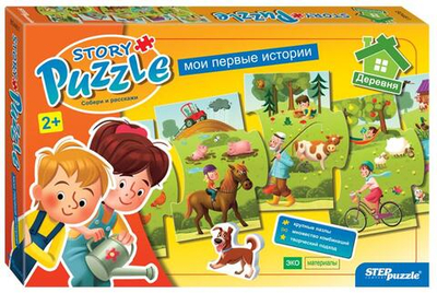 Пазл развив. 9эл. "Story puzzle. Деревня" (Степ пазл)