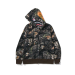 A Bathing Ape Bathing Ape Tree Edge Camo Shark Zip Up Худи