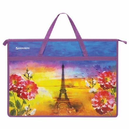 Папка с ручками А3, Brauberg Paris, пластик