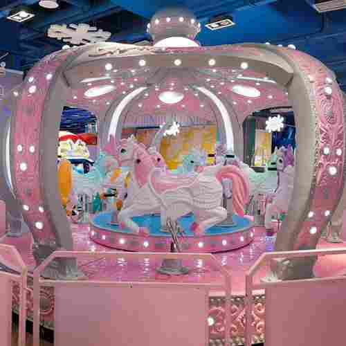 Электрическая карусель «Корона Принцессы» розовая, 12 мест