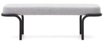 Compo Скамья из серой ткани и черного металла 130 см Испания