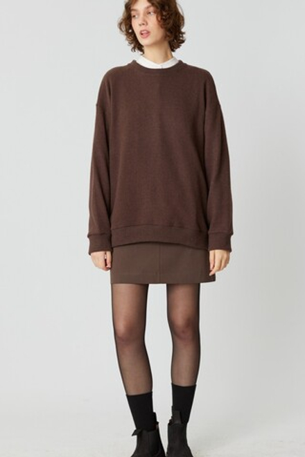 Свитшот из коричневой шерсти