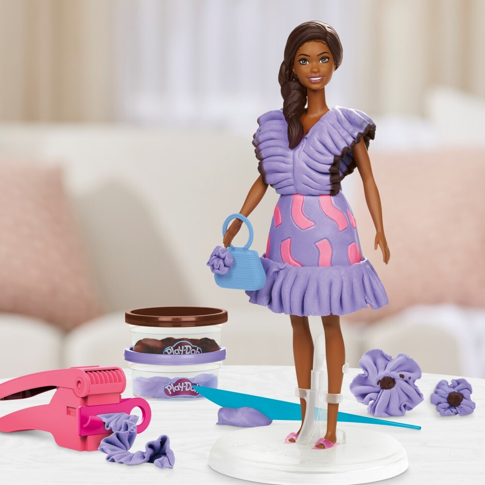 Play-Doh - Ciastolina BARBIE FASHIONISTA оборки + кукла G1359