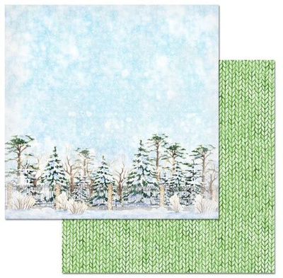 Бумага "Зимний город. Заснеженный парк" (ScrapMania)