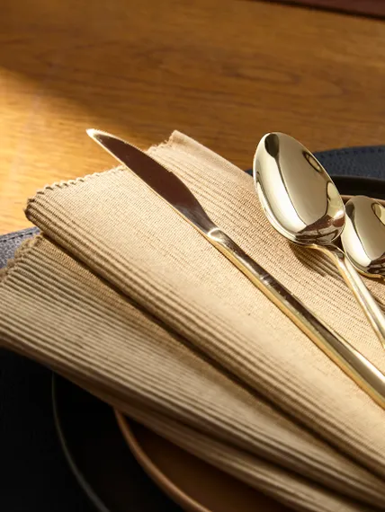 Набор столовых приборов pure, золотистые глянцевые, 24 пред.