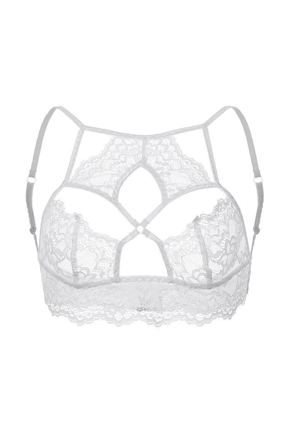 Удлиненный кружевной бралетт (Размер: 50-52) (Цвет: черный)