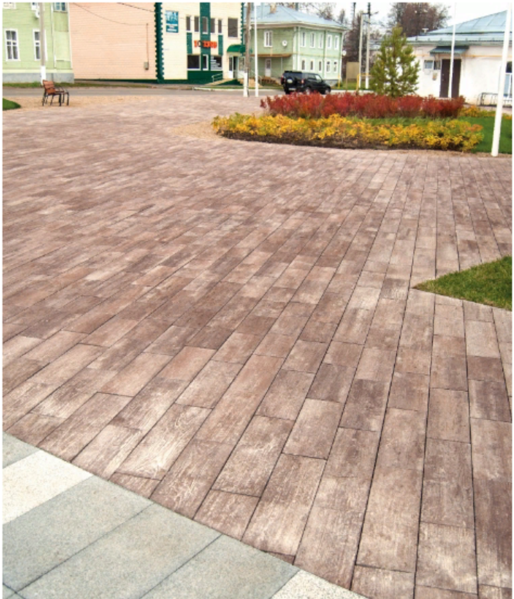 Тротуарная плитка СТОУНВУД - Орех, комплект из 4 видов плит