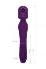 Фиолетовый универсальный стимулятор Kisom - 24 см.