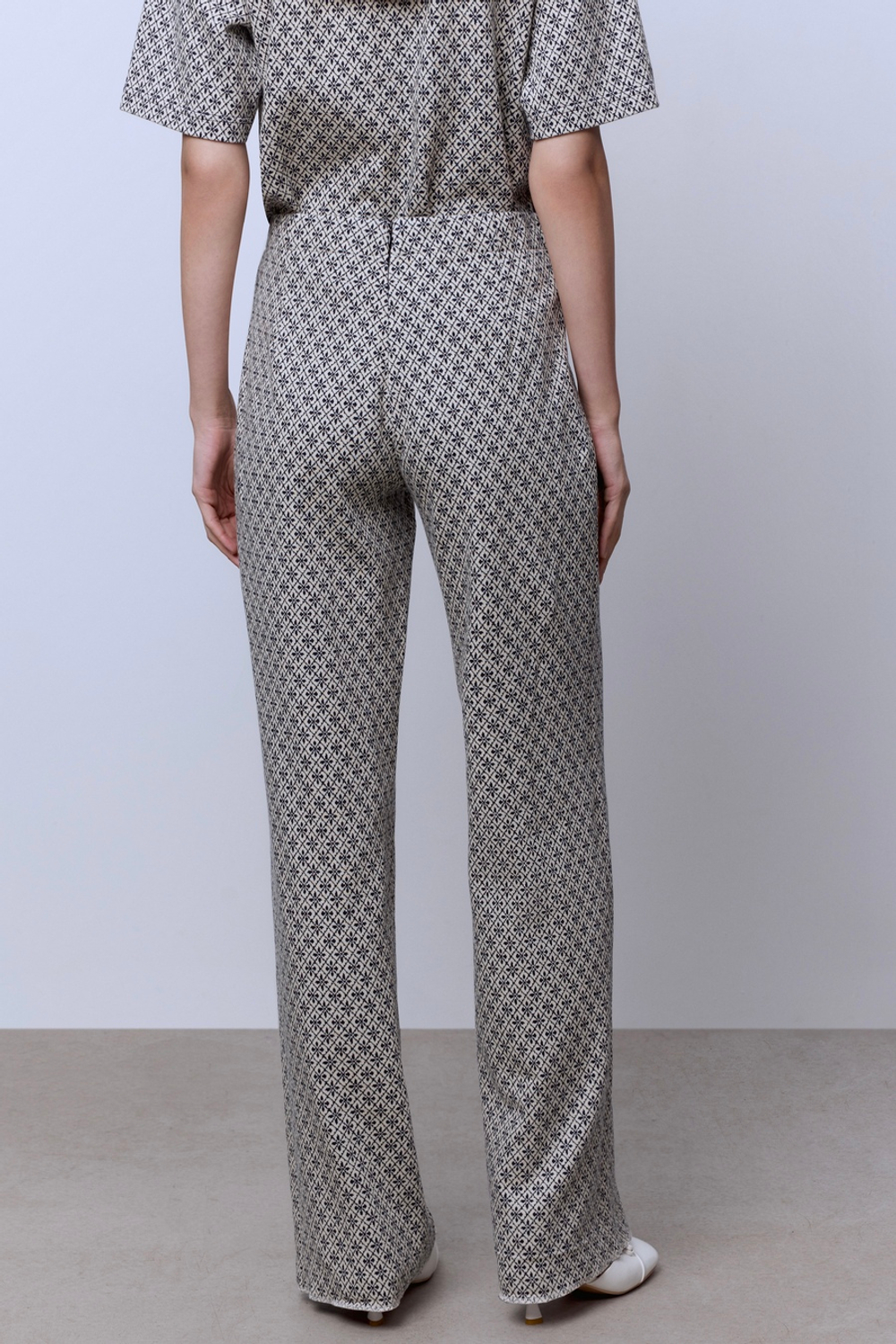 Брюки из трикотажного хлопка с принтом