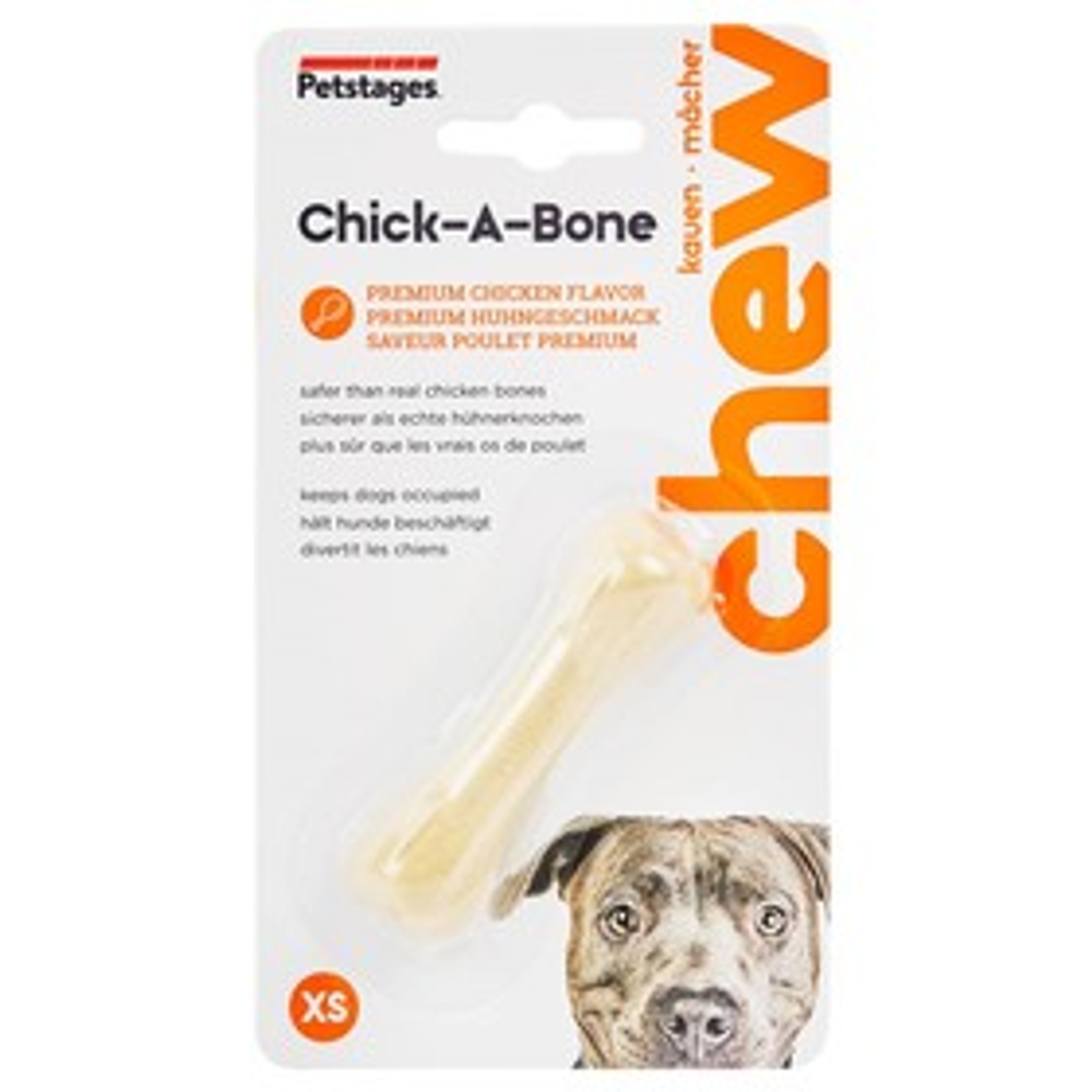 Игрушка для собак Petstages Chick-A-Bone косточка с ароматом курицы 8 см очень маленькая