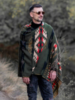 Палантин теплый с орнаментом Навахо