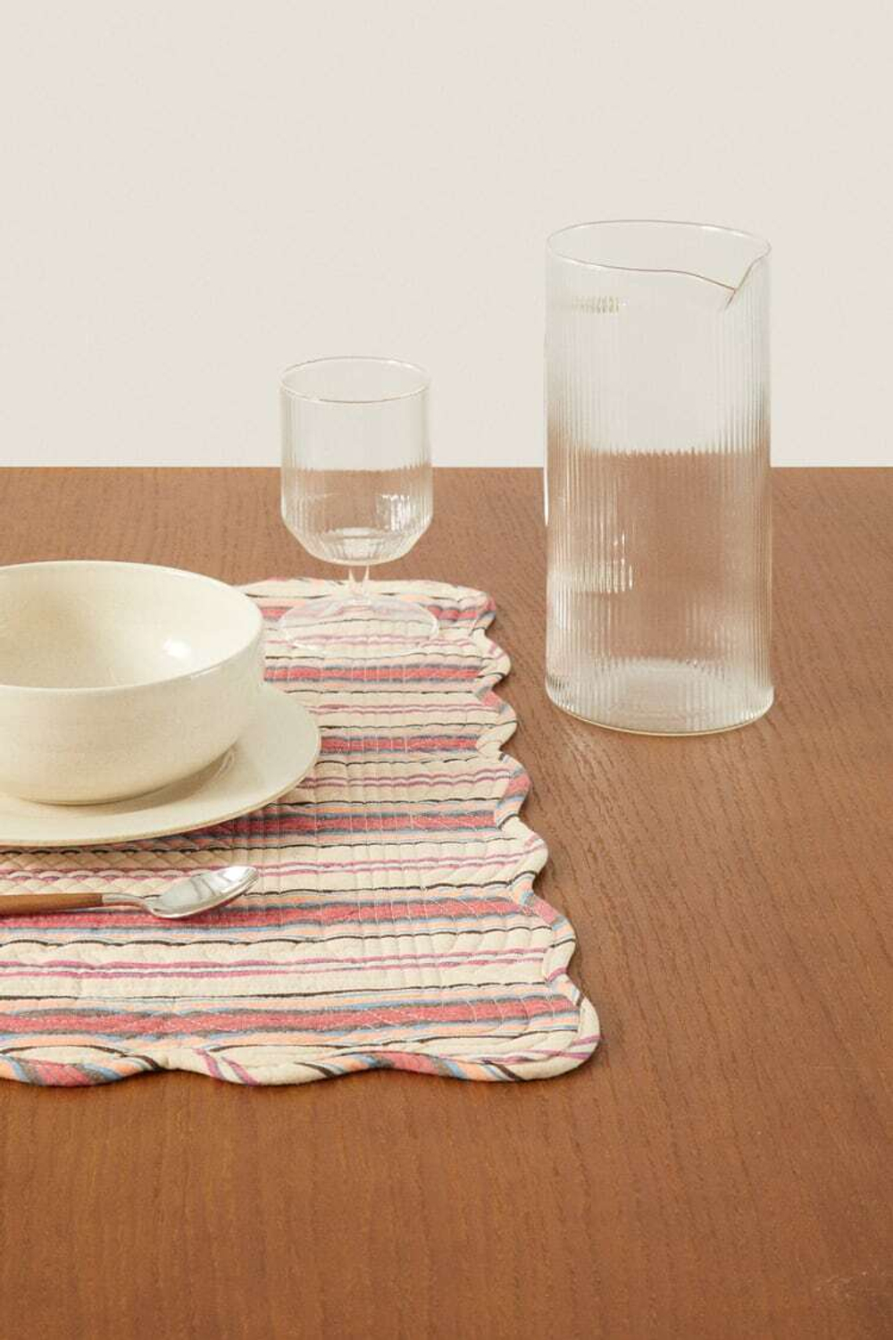 ZARA HOME СТЕГАНАЯ САЛФЕТКА, КЛУБНИКА