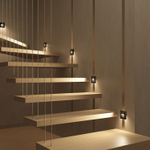 DK1020-BK Светильник встраиваемый в стену c датчиком движения, IP 20, LED 3000, 1 Вт, черный, пластик