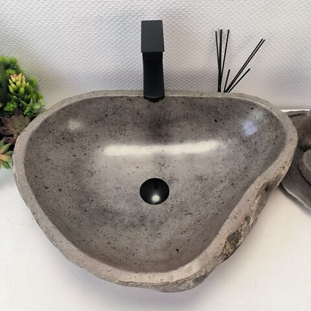 Раковина из речного камня RS-63396 (57*42*16) 0123