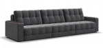 Диван Босс Гранд Велюр Монолит серый