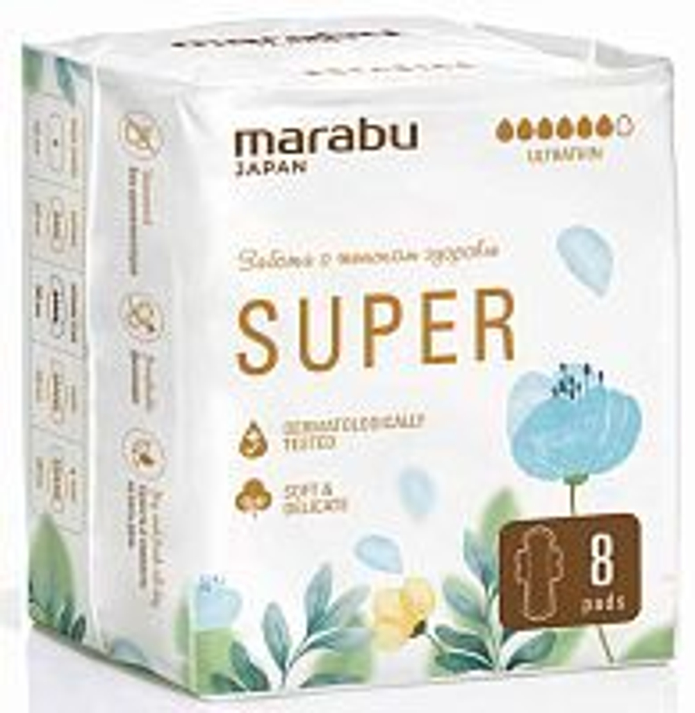 MARABU 8 шт. 290см супер Ультратонкие прокладки