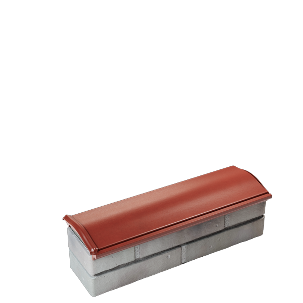 Парапет полимеркомпозитный Monblan 130мм (0,5 кирпич) красный