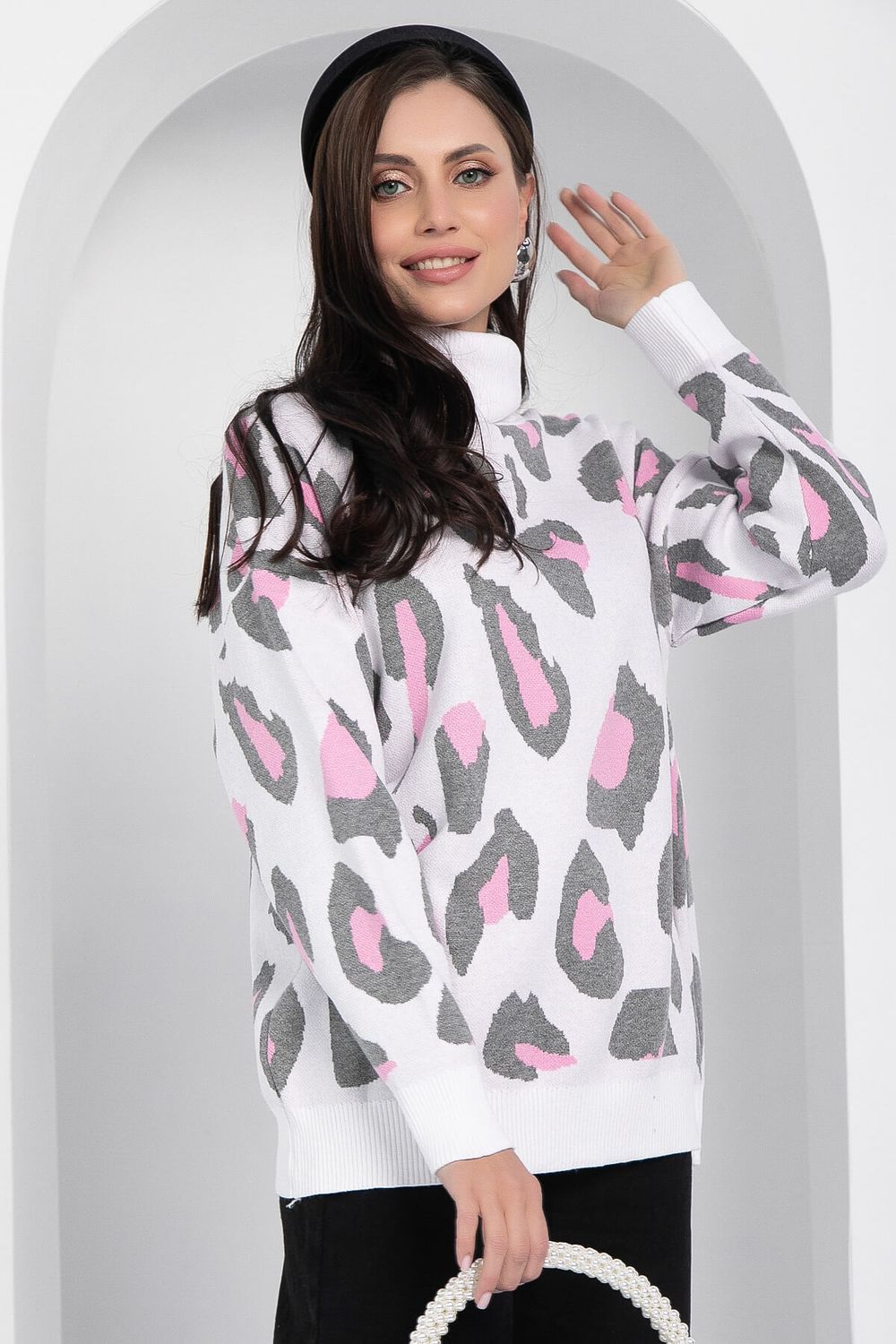 Джемпер Лоренсия (бело-розовый) Б12701-18 LT Collection