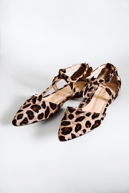 Балетки из натуральной кожи леопардовые GRACE