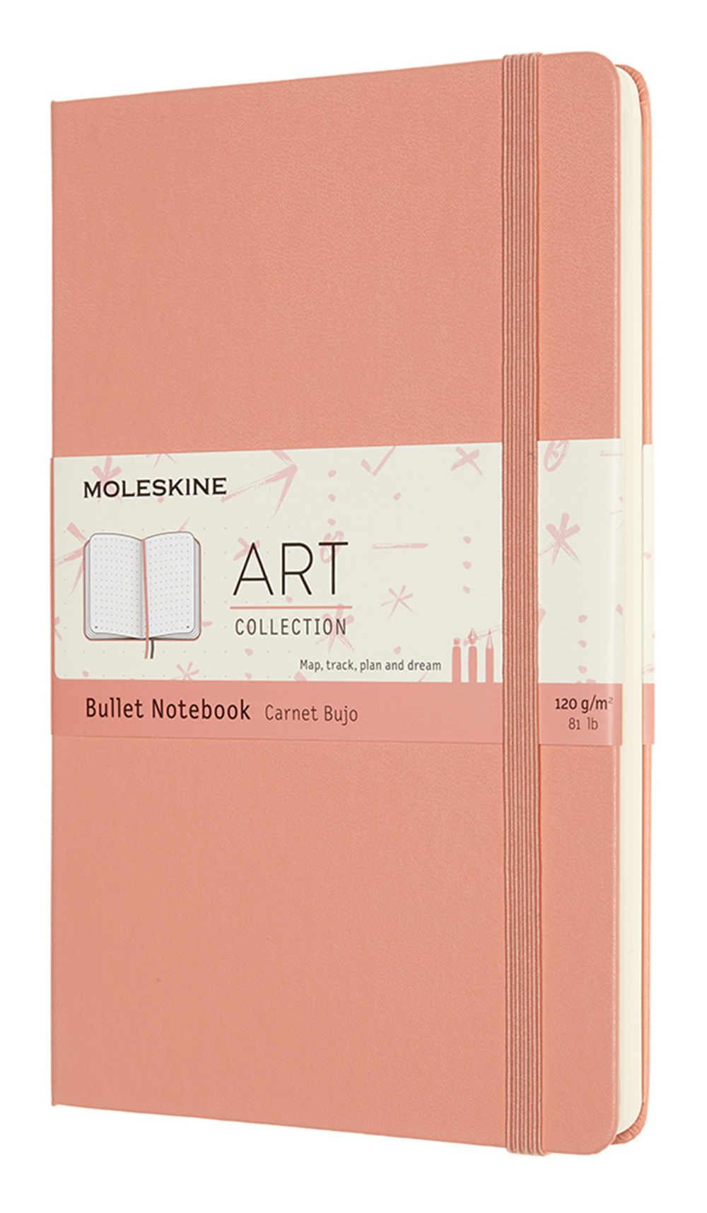 Блокнот Moleskine ART BULLET (ARTBULNT3D20) 13х21 см, 160 стр. в точку (пунктир), розовый коралл