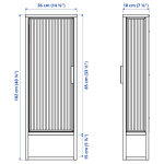 Навесной шкаф - MOSSJÖN / MOSSJОN IKEA/ МОССДЖОН  ИКЕА, 36x18x102 см, черный