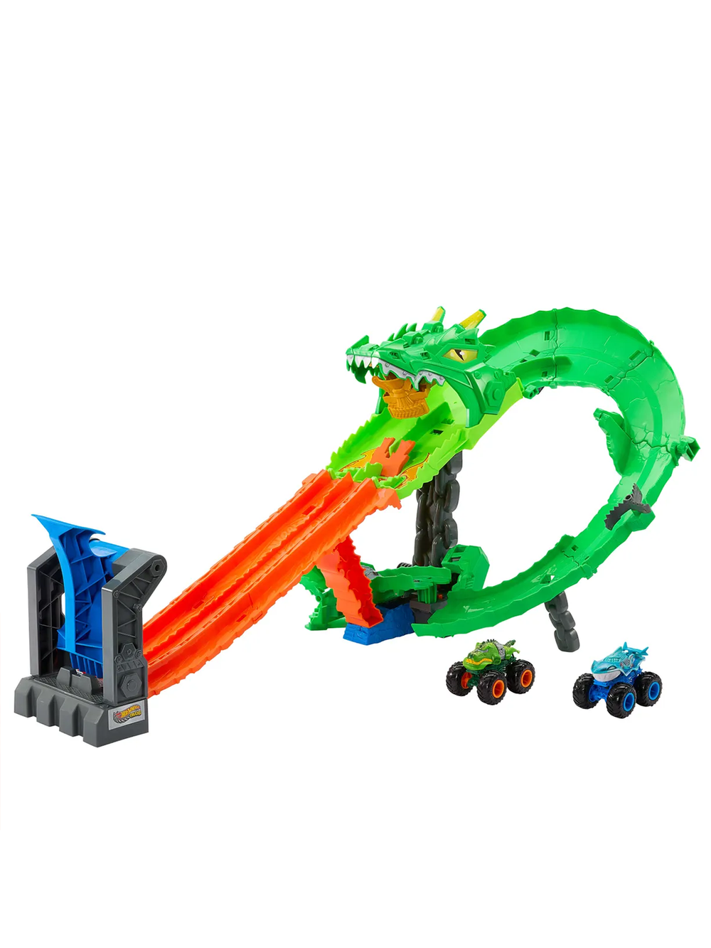 Игровой набор Hot Wheels Monster Trucks «Уничтожение Дракона» JFR06 | Hot Wheels Monster Trucks Dragon Demolition 4+