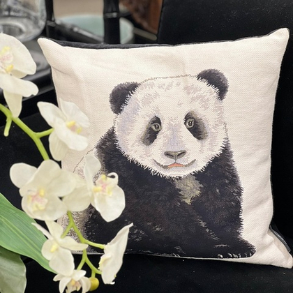 Подушка Панда 45х45 см, гобелен [Арт. 1641]