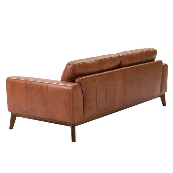 Диван из кожи KF1016-3P /6047 светло-коричневый