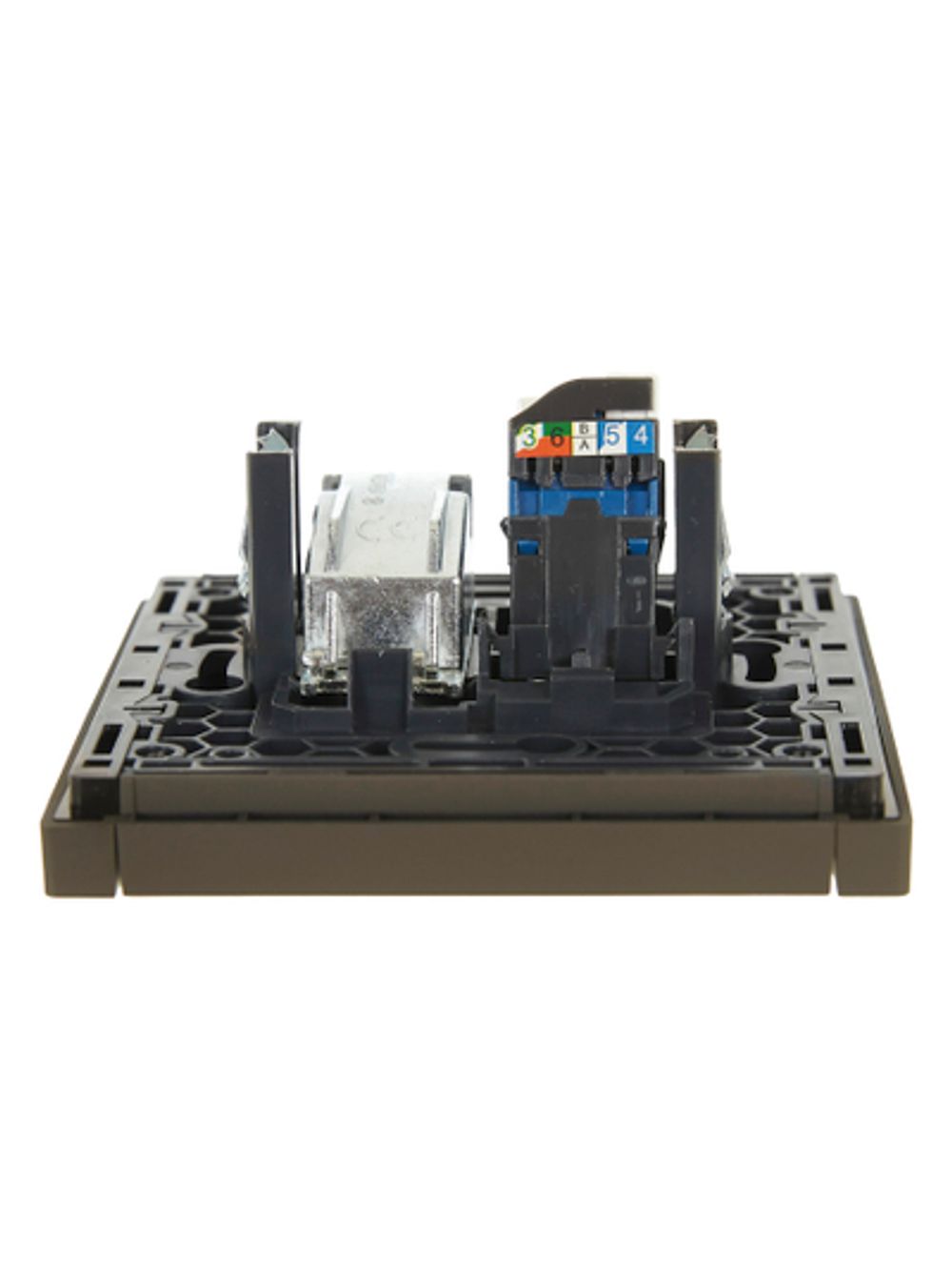 FORTE&PIANO Розетка двойная TV+RJ45 кат.6 FP337 серый IEK