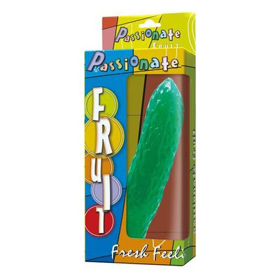 Зеленый стимулятор на присоске в форме огурца Cucumber - 17 см. (Цвет: зеленый)