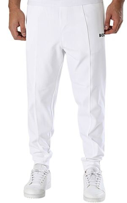 Мужские теннисные штаны BOSS Hadiko MB Regular-Fit In Stretch Gabardine - белый