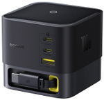 Зарядное устройство Baseus Super GaN Desktop with Retractable Cable 3C+U 100W USB Type-C, USB черный