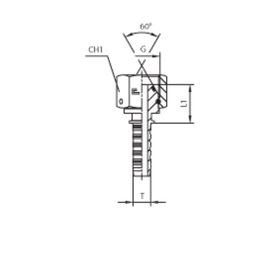 Фитинг DN 38 BSP (Г) 2 (штифтованая гайка) (o-ring)