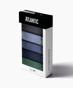 Мужские трусы шорты Atlantic, набор из 5 шт., хлопок, графитовые + голубые+ деним + индиго + темно-зеленые, 5SMH-004