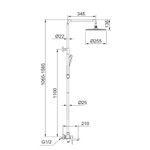 Душевая система Raglo R03.24.03, сатин золотой