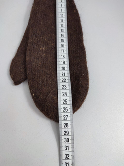 Варежки коричневые теплые