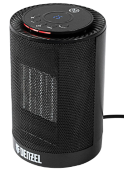 Тепловентилятор электрический керамический DTFC-1200, 3 режима, вентилятор, нагрев 600/1200 Вт Denzel