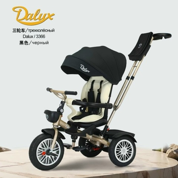 Детский велосипед с ручкой- вездеход luxmom 3366 (черный)