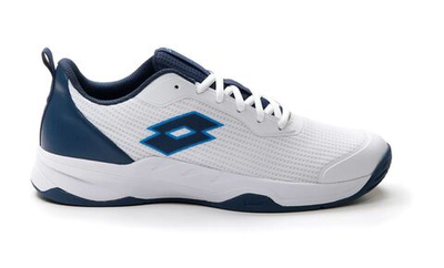 Мужские кроссовки теннисные Lotto Mirage 600 ALR - all white/dark denim/light atlantic