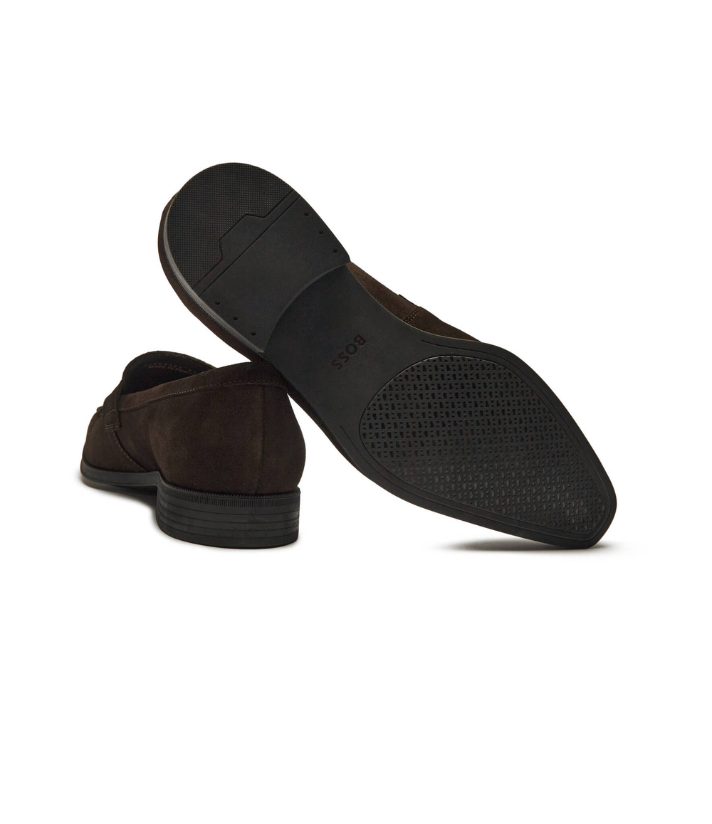 Кожаные мокасины theon BOSS BLACK - коричневый(50523062)