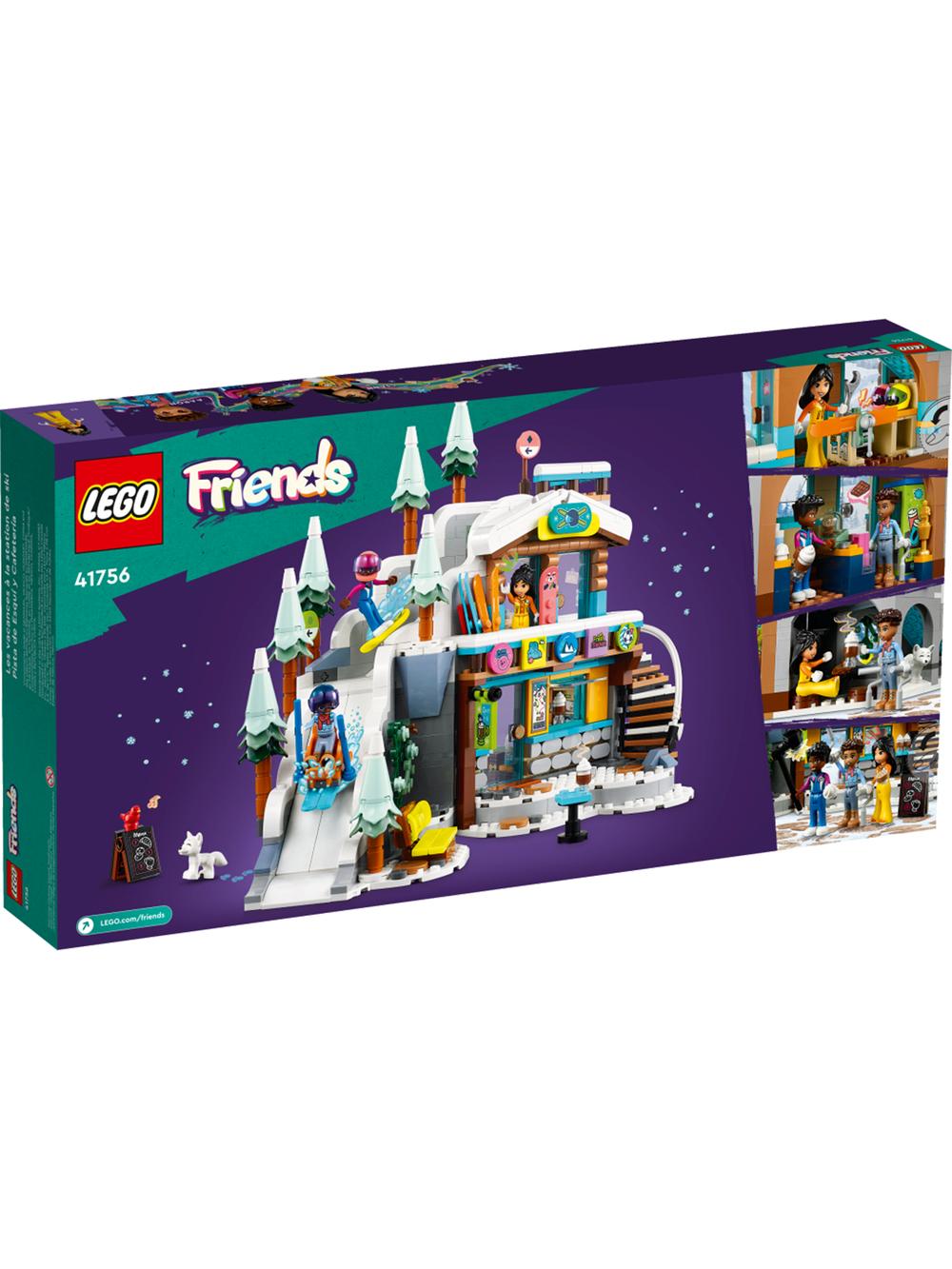 LEGO Friends 41756 Лего Лыжная трасса и кафе, зимний курорт с минифигурками, набор для игры, оригинал LEGO