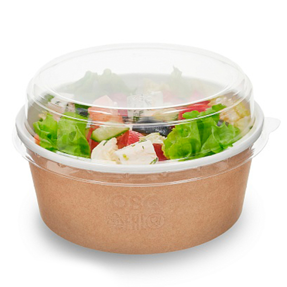 Упаковка OSQ Round Bowl 1000 мл c крышкой для каши/супов/салата