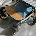 Коляска-трансформер Sweet Kids 608 3в1 Синий текстиль на золотой раме